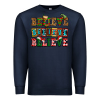 Navy believe believe believe Premium Sweatshirt - AdoDesignShop