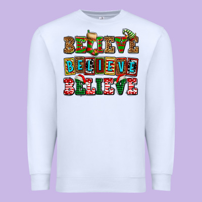 Believe Believe Believe Premium Sweatshirt Designed By Adodesignshop