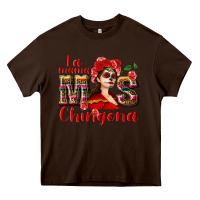 Chocolate Brown La mama mos Chingona Heavy Core Tee - NancyCooperArtShop