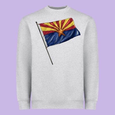 Arizona Flag Heavyweight Sweatshirt Designed By Barkaloodesign