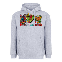 Heather Grey peace love fiesta ado Heavyweight Hoodie - AdoDesignShop