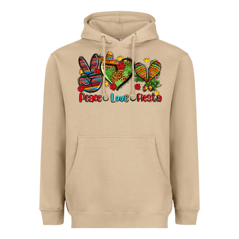 Peace Love Fiesta Ado Heavyweight Hoodie by AdoDesignShop | Teevron