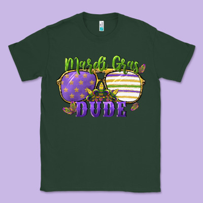 Mardi Gras Dude Classic Tee Designed By Cowgirlartshop