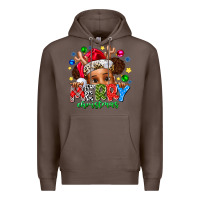 Coffee Merry Christmas Premium Hoodie - CowhideDigitalArt