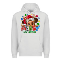 Dove Grey Merry Christmas Premium Hoodie - CowhideDigitalArt