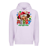 Lilac Merry Christmas Premium Hoodie - CowhideDigitalArt