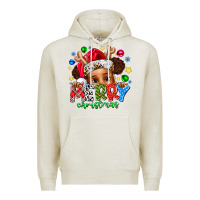 Oatmeal Heather Merry Christmas Premium Hoodie - CowhideDigitalArt