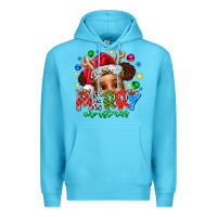 Ocean Blue Merry Christmas Premium Hoodie - CowhideDigitalArt