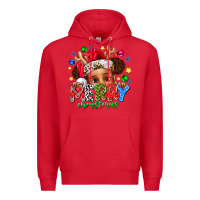 Red Merry Christmas Premium Hoodie - CowhideDigitalArt