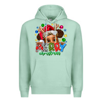 Seafoam Merry Christmas Premium Hoodie - CowhideDigitalArt