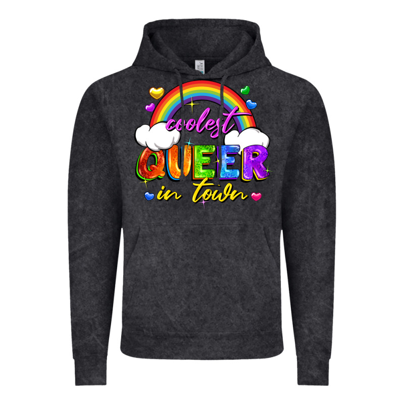 Coolest Queer In Town Vintage Hoodie by FaDigitalArtStudio | Teevron