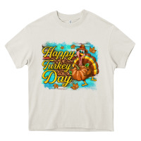 Cream Happy Turkey Day Heavy Core Tee - texasbilliewilder
