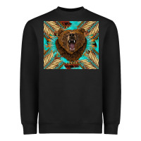 Black bear native american  tumbler Heavyweight Sweatshirt - BarkalooDesign