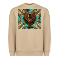 Mushroom bear native american  tumbler Heavyweight Sweatshirt - BarkalooDesign