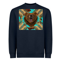 Navy bear native american  tumbler Heavyweight Sweatshirt - BarkalooDesign
