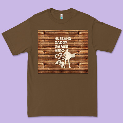 Husband Daddy Gamer Hero Premium Tee Designed By Tumblerdesignbyshophia