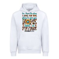 White for i know the plans i have for you plans to give you hope and a futur Urban Hoodie - JahusDesignShop