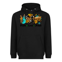 Black peace love jesus Heavyweight Hoodie - AdoDesignShop