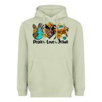 Matcha peace love jesus Heavyweight Hoodie - AdoDesignShop
