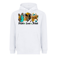 White peace love jesus Heavyweight Hoodie - AdoDesignShop