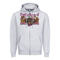 Heather Grey dachshund mom Zipper Hoodie - BarkalooDesign