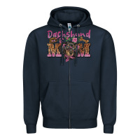 Navy dachshund mom Zipper Hoodie - BarkalooDesign