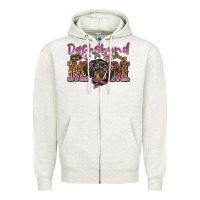 Oatmeal Heather dachshund mom Zipper Hoodie - BarkalooDesign