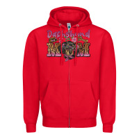 Red dachshund mom Zipper Hoodie - BarkalooDesign