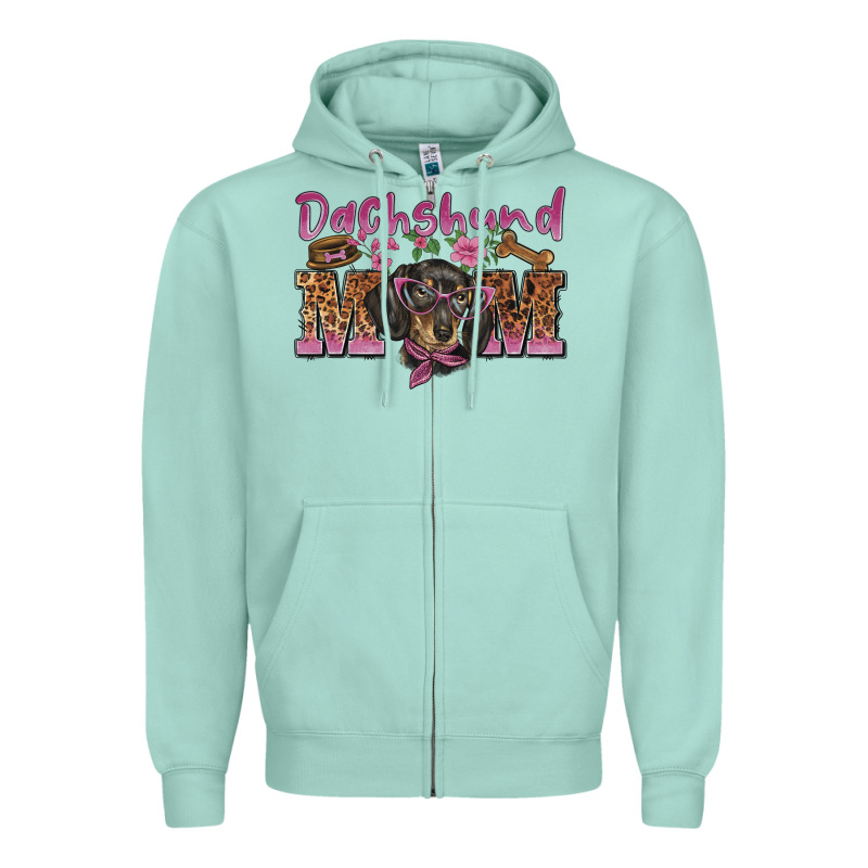 Dachshund Mom Zipper Hoodie by BarkalooDesign | Teevron
