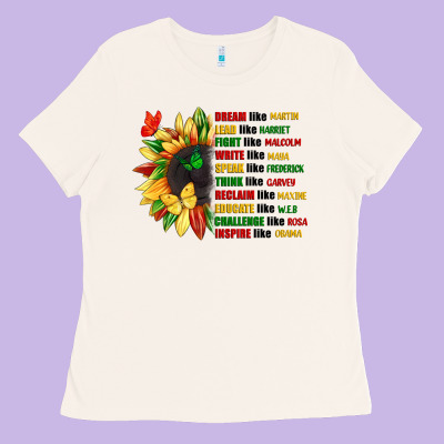 Dream Like Martin Juneteenth Ladies Tee Designed By Cowgirlartshop