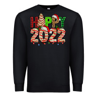 Black happy 2022 with christmas tree cake Premium Sweatshirt - AdoDesignShop