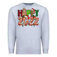 Heather Grey happy 2022 with christmas tree cake Premium Sweatshirt - AdoDesignShop