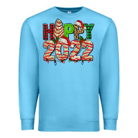 Ocean Blue happy 2022 with christmas tree cake Premium Sweatshirt - AdoDesignShop
