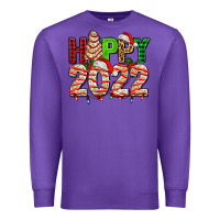 Purple happy 2022 with christmas tree cake Premium Sweatshirt - AdoDesignShop