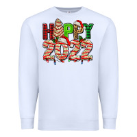 White happy 2022 with christmas tree cake Premium Sweatshirt - AdoDesignShop