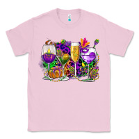 Bubblegum Pink mardi gras wine glasses cowgirl Classic Tee - CowGirlArtShop
