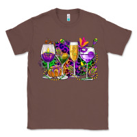 Chestnut mardi gras wine glasses cowgirl Classic Tee - CowGirlArtShop