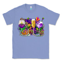 Colony Blue mardi gras wine glasses cowgirl Classic Tee - CowGirlArtShop