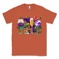 Copper mardi gras wine glasses cowgirl Classic Tee - CowGirlArtShop