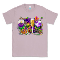 Lilac mardi gras wine glasses cowgirl Classic Tee - CowGirlArtShop