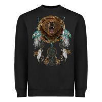 Black bear  native dreamcatcher Heavyweight Sweatshirt - BarkalooDesign