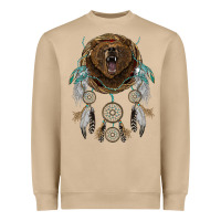 Mushroom bear  native dreamcatcher Heavyweight Sweatshirt - BarkalooDesign