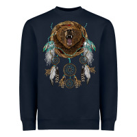 Navy bear  native dreamcatcher Heavyweight Sweatshirt - BarkalooDesign