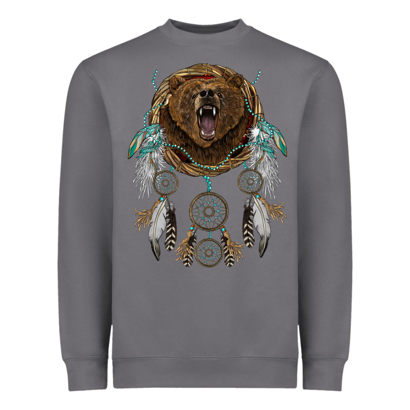 Bear  Native Dreamcatcher Heavyweight Sweatshirt by BarkalooDesign | Teevron