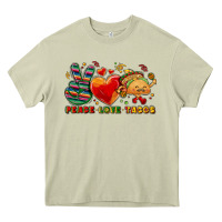 Mossy Peace love tacos Heavy Core Tee - NancyCooperArtShop