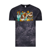 Cloud Black horses coffee cups Vintage Tee - OliviaCreatesArt