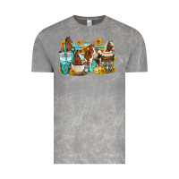 Cloud Rock horses coffee cups Vintage Tee - OliviaCreatesArt