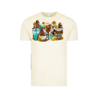 Vintage Arctic horses coffee cups Vintage Tee - OliviaCreatesArt