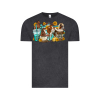 Vintage Black horses coffee cups Vintage Tee - OliviaCreatesArt