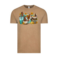 Vintage Coffee horses coffee cups Vintage Tee - OliviaCreatesArt